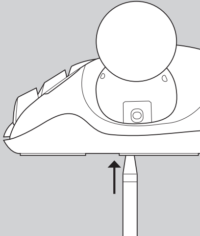 Začetek - 5. korak - Odstranite sledilno kroglico