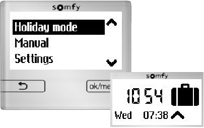 Men&uacute; r&aacute;pido - Modo vacaciones