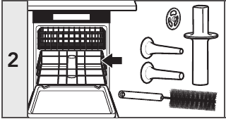 Următoarele piese pot fi spălate &icirc;n mașina de spălat vase, numai pe raftul superior