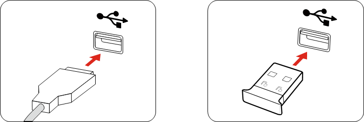 Menghubungkan keyboard dan mouse