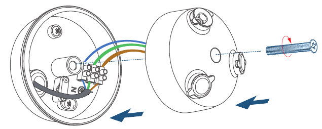 Mount On the Junction Box - Step 1