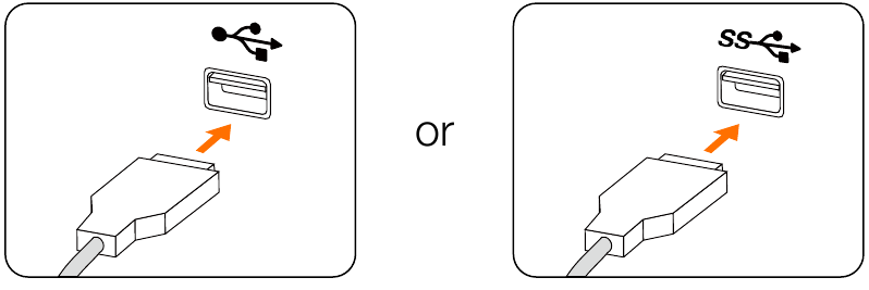 Menghubungkan keyboard dan mouse