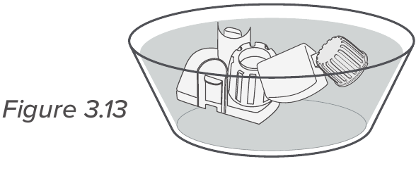Place parts in a small container. 