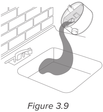 Pour out any vinegar.