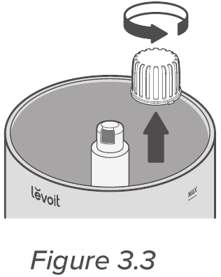 Remove the water filter assembly from the tank