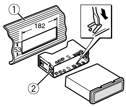 DIN mount installation - Step 1