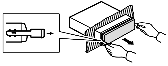 Removing the unit - Step 2