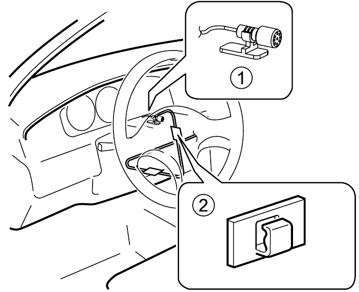 To install on the steering column - Part 2