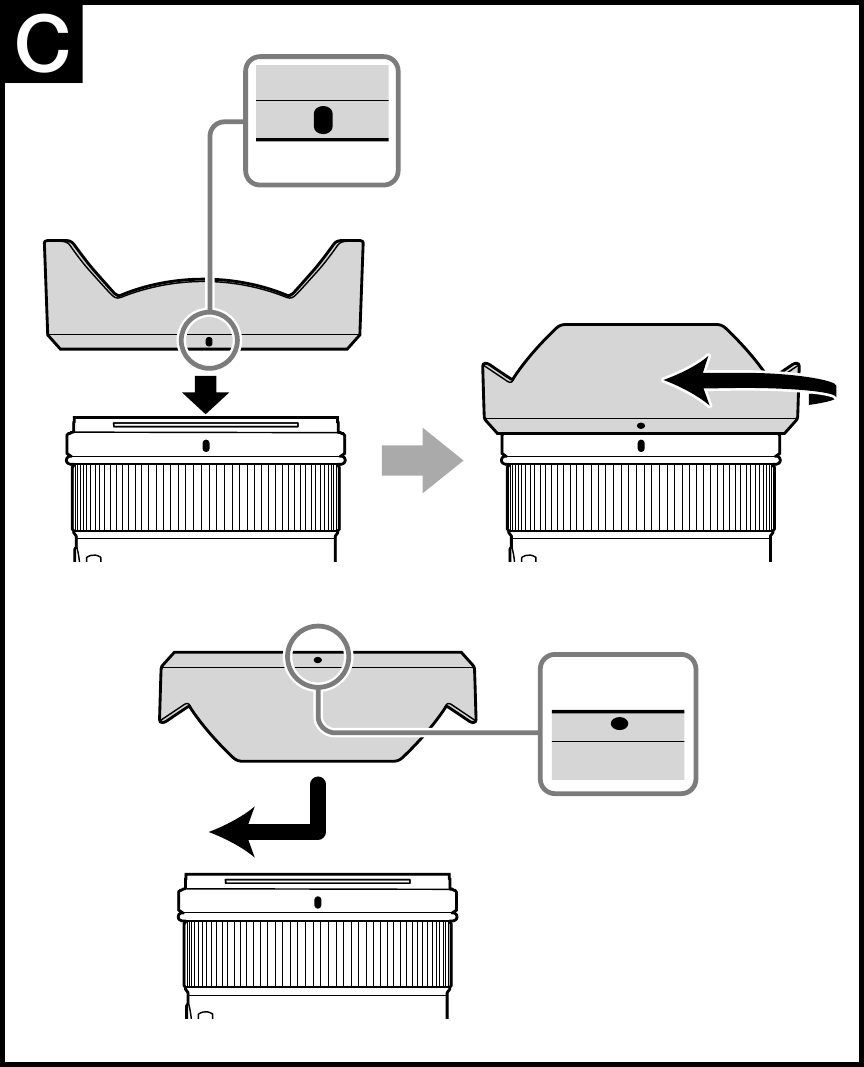 Установка бленды объектива