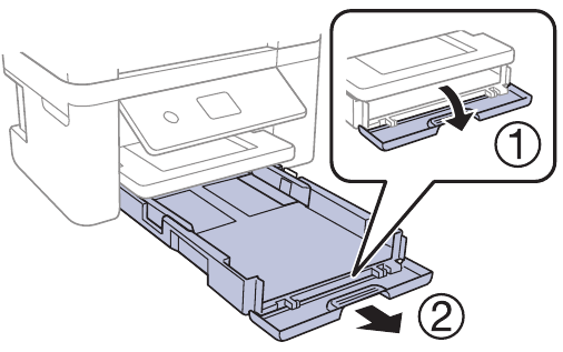 Load paper - Step 1 - Pull out the paper cassette