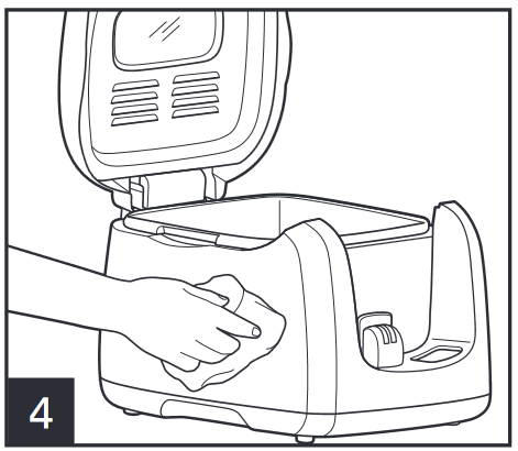 Reng&oslash;ring af din friturekoger - Trin 4