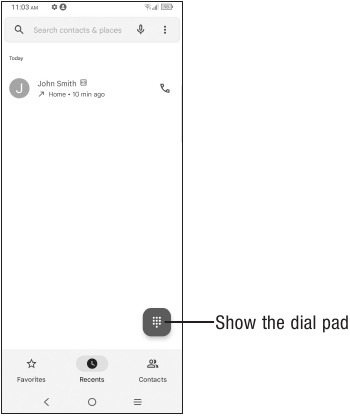 Efectuarea unui apel