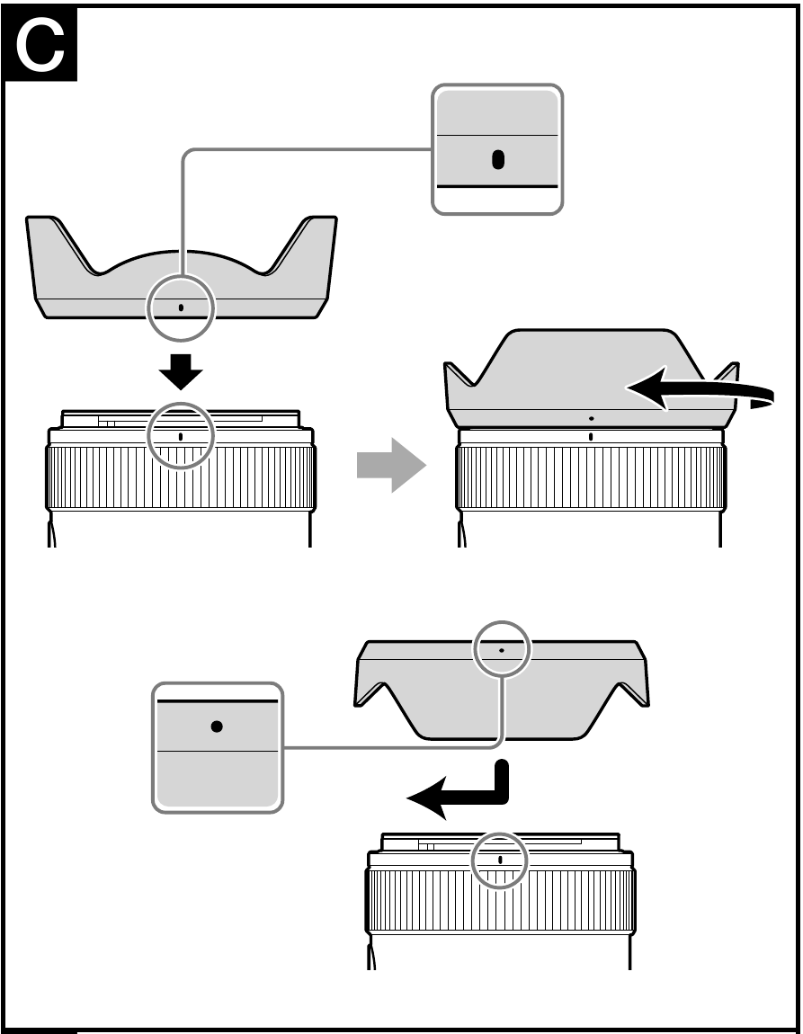 Colocar o Para-sol da Lente