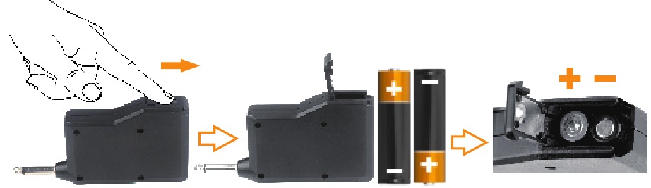 Vložte 2 baterie AAA do přij&iacute;mače