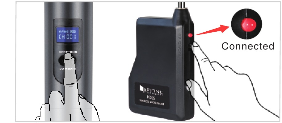 Zapněte mikrofon a přij&iacute;mač