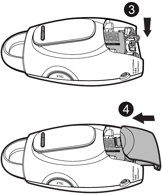 Aseg&uacute;rese de que THIS SIDE UP est&eacute; orientado hacia arriba al insertar la bater&iacute;a.