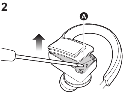 Wyjmowanie baterii podczas utylizacji urządzenia - Krok 2