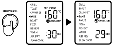 BAKE FUNCTION - Stopping the cycle
