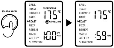 ROAST FUNCTION - Stopping the cycle