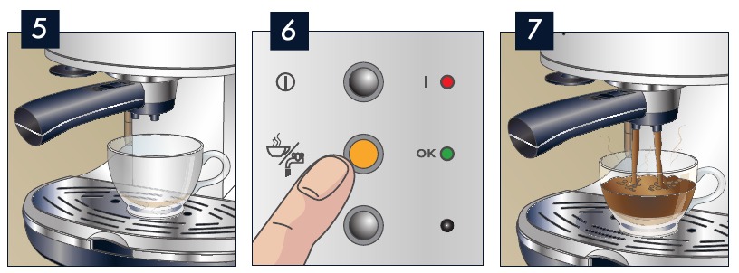 PREPARACI&Oacute;N DE ESPRESSO Usando C&aacute;psulas de Espresso E.S.E.