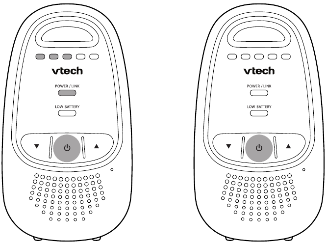 Power on or off the parent unit