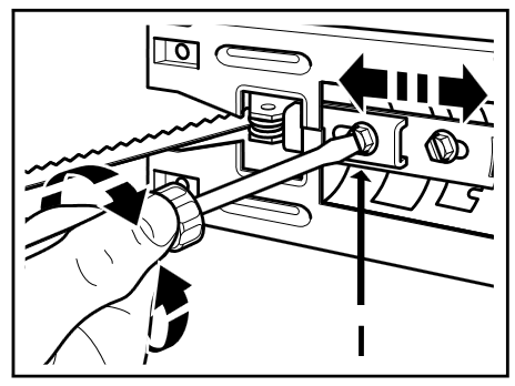 SAW SHOE ADJUSTMENT FOR ANGULAR CUTTING - Step 1