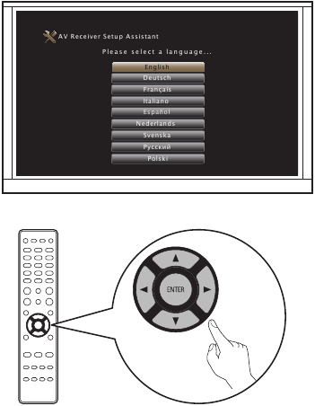 Following the On-Screen Setup Assistant
