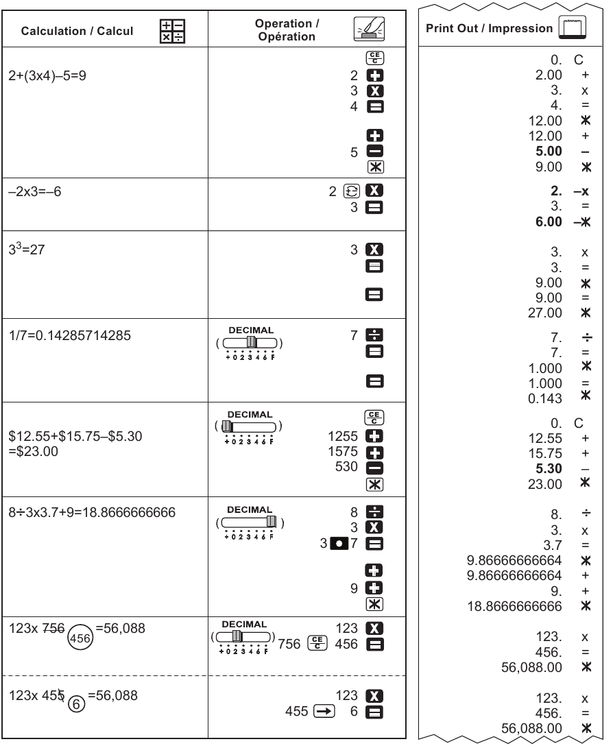 Skaičiavimo pavyzdžiai