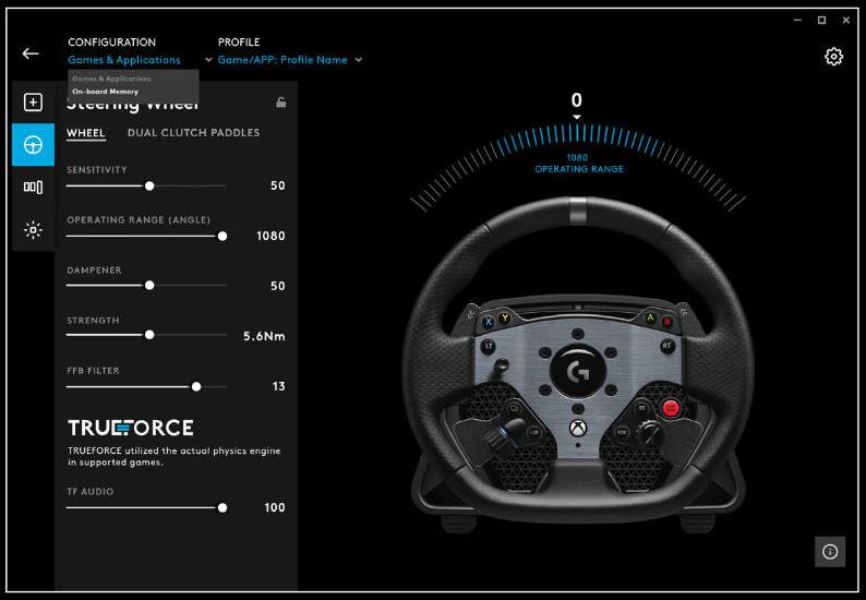 G HUB va bortdagi profillarni boshqarish - 1-qadam
