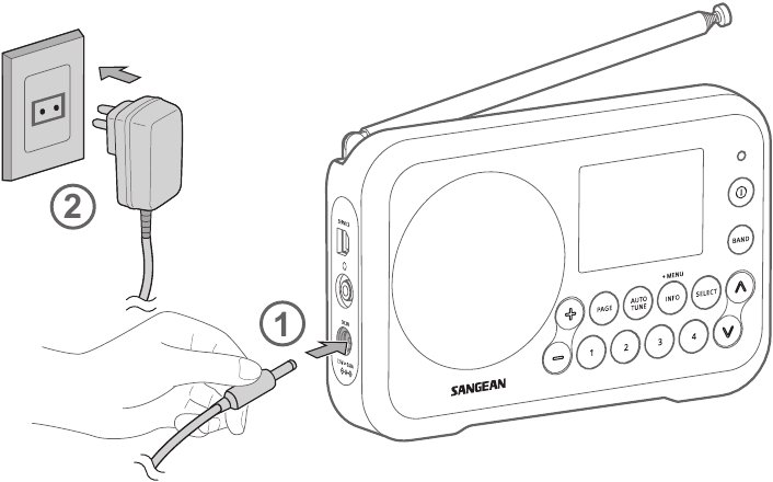 Korzystanie z zasilacza sieciowego