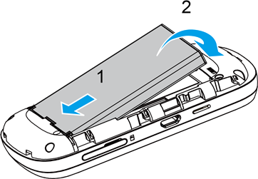 Wkładanie karty SIM i baterii - Krok 3