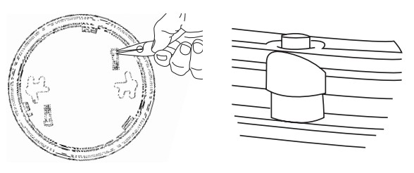 L&aring;se alarmen p&aring; monteringsbraketten