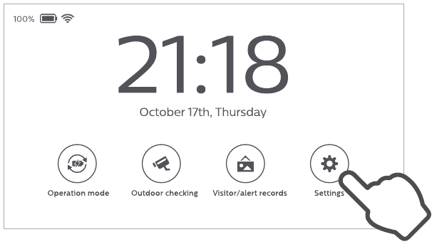 Press Settings to enter to the next interface.