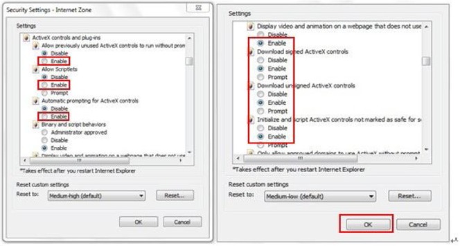 Spremenite nastavitve ActiveX - 2. del
