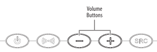 R&eacute;glage du volume du syst&egrave;me - Boutons de volume