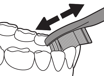 Pokyny na čistenie zubov - Vn&uacute;torn&eacute; povrchy