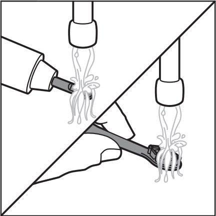 Opl&aacute;chnutie oblasti kovov&eacute;ho hriadeľa teplou vodou