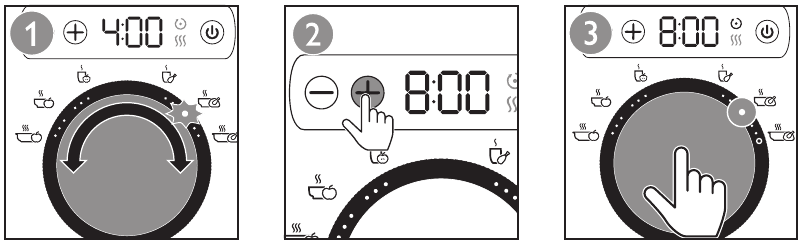 Кешіктірілген пісіруге арналған алдын ала орнатылған уақыт