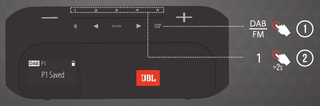 JBL - Harman TUNER2 - PREDEFINI&Ccedil;&Atilde;O DE R&Aacute;DIO