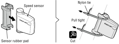 Montar o sensor de velocidade