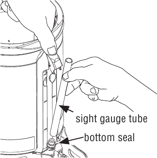 Limpieza del Grifo y del Tubo de Nivel - Paso 1