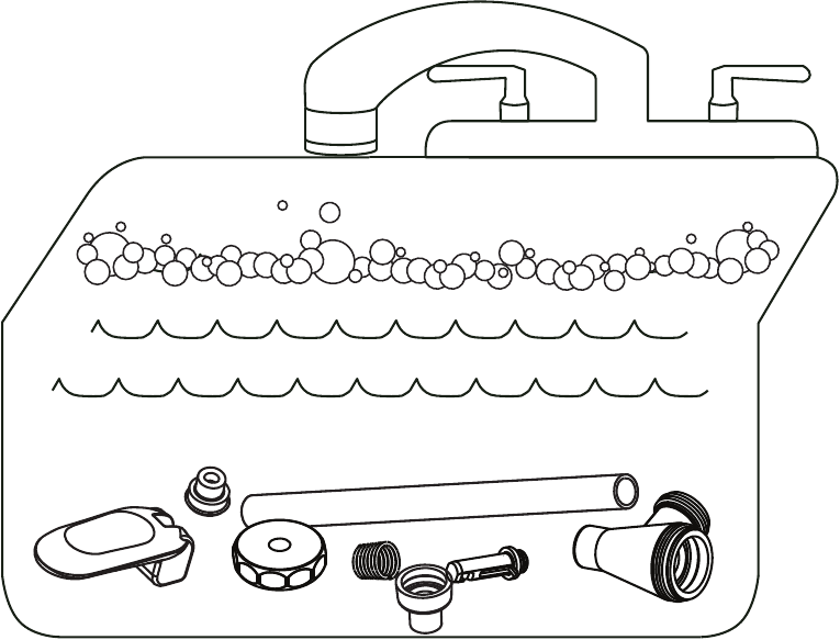Limpieza del Grifo y del Tubo de Nivel - Paso 3