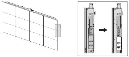 Lowering the protective cap before connection