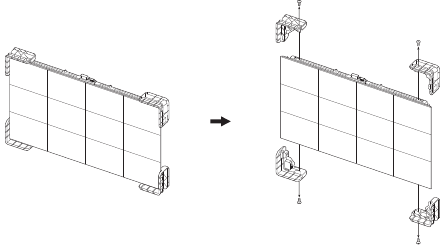 Removing the protective brackets