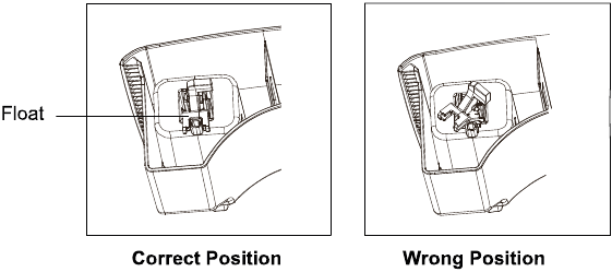 OPERACIONES PREVIAS AL FUNCIONAMIENTO - Posici&oacute;n del flotador