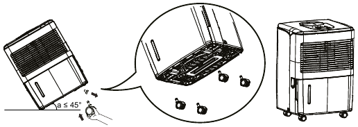 OPERACIONES PREVIAS AL FUNCIONAMIENTO - Instalaci&oacute;n de las ruedas