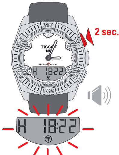IMPOSTAZIONE > CALIBRAZIONE DELLA FUNZIONE MAREA - Passaggio 1