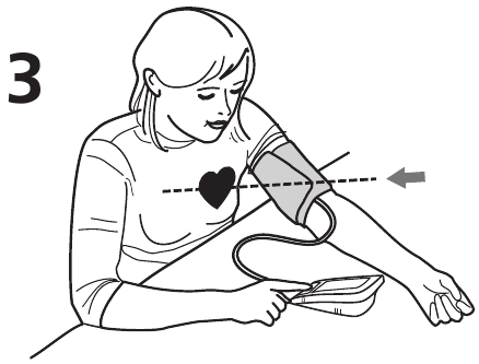 Postavljanje manžete - Korak 2