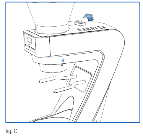 СНЯТИЕ КОНИЧЕСКОЙ ЖЕРНОВА/УЗЛА РЕГУЛИРОВКИ ПОМОЛА - Шаг 1