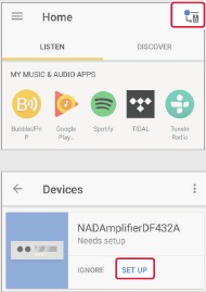 Screenshot di un dispositivo Android durante la configurazione